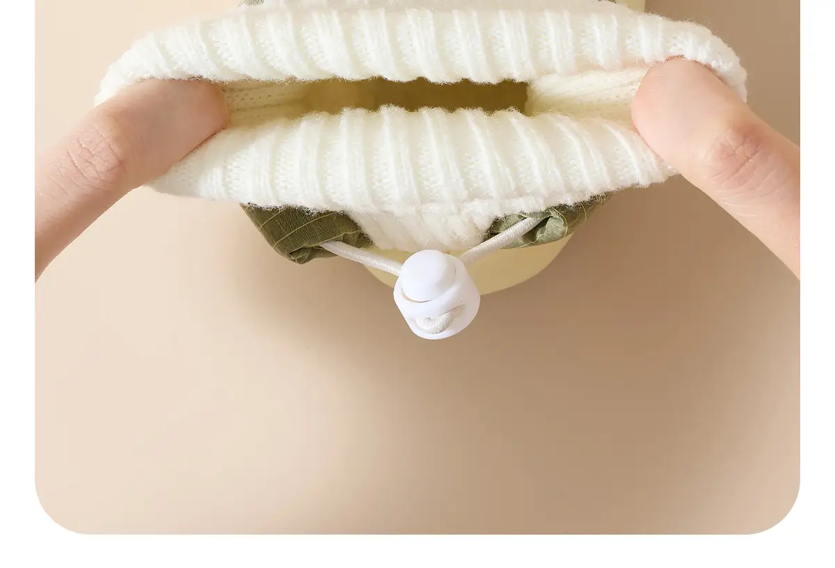 Baby Fleece Lined Toddler Shoes Cream Green Non-Slip — feature 11