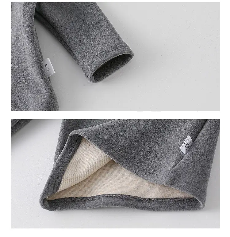 Infant Silk Top Winter Cartoon Long-Sleeved T-Shirt Boy's Velvet Bottoming Shirt — feature 9