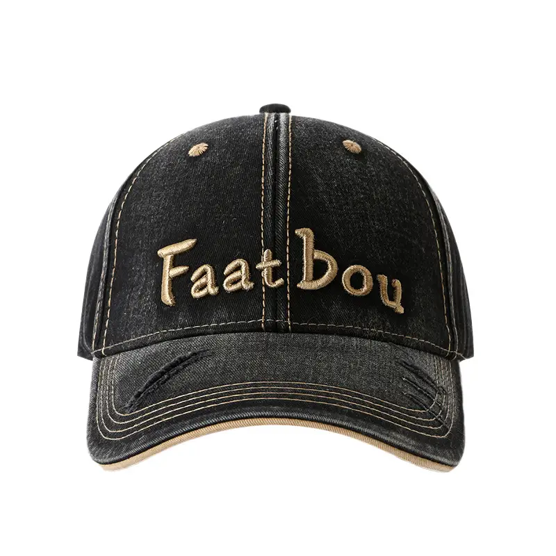 Korean Style Washed Vintage Baseball Cap for Women Large Head Circumference - Image 10