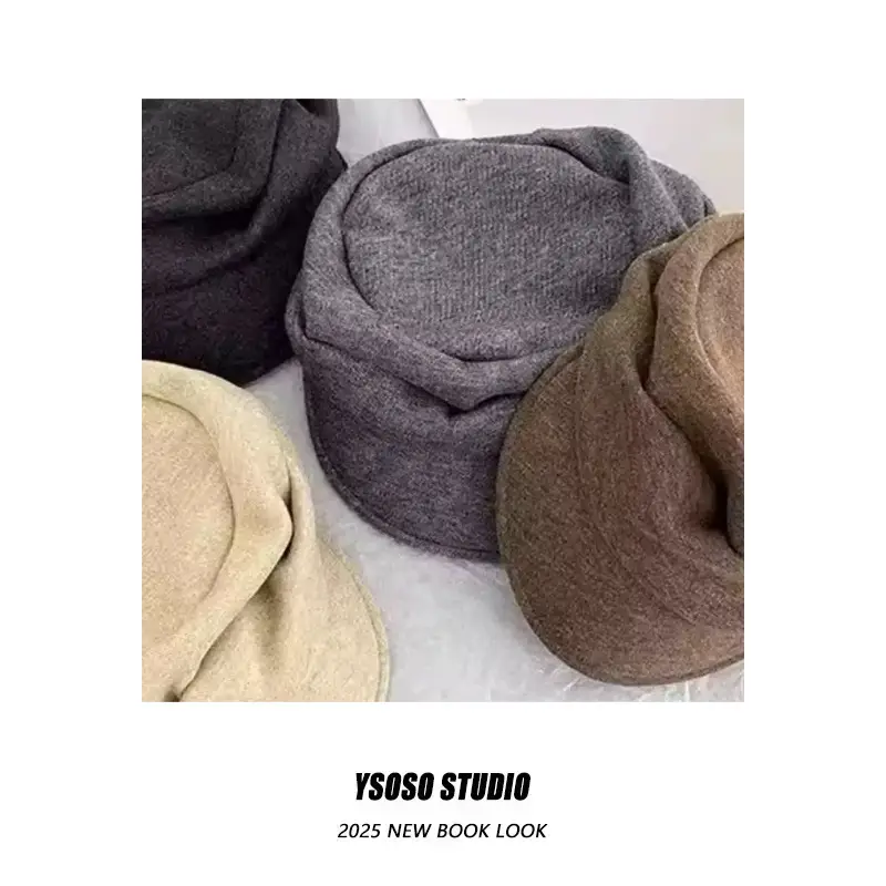 Japanese Style Flat Cap Yamamoto Style 2025 Winter Black — feature 8