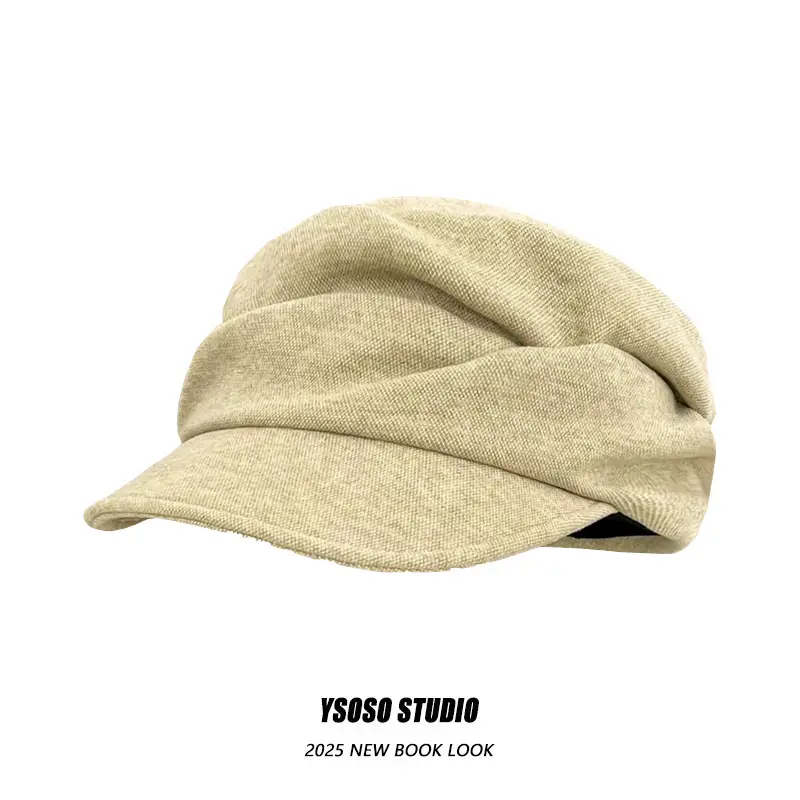 Japanese Style Flat Cap Yamamoto Style 2025 Winter Black - Image 2