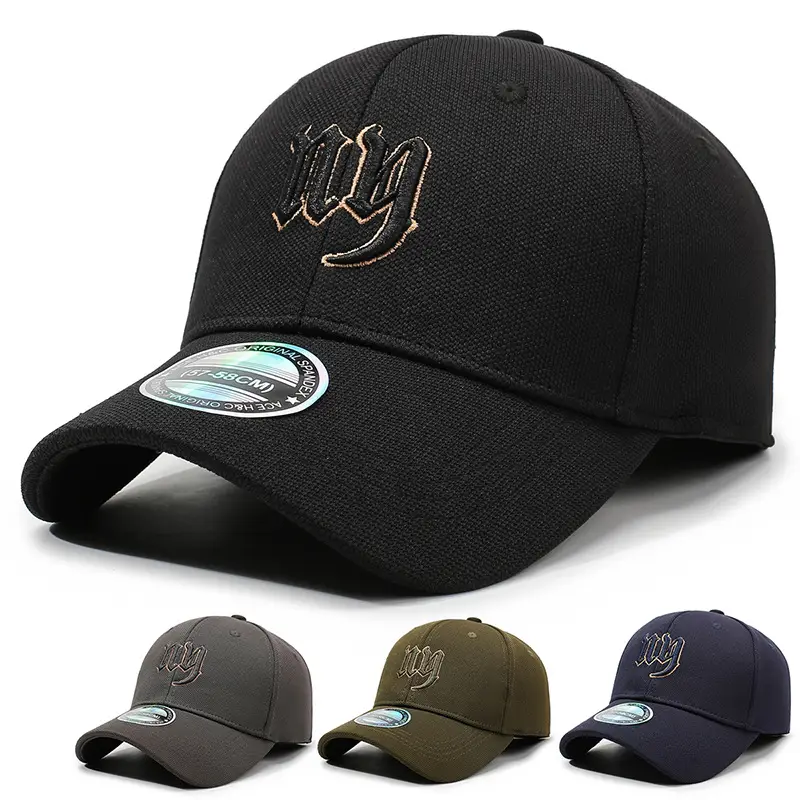 Men's Green Embroidered Baseball Cap with Curved Brim - Image 6