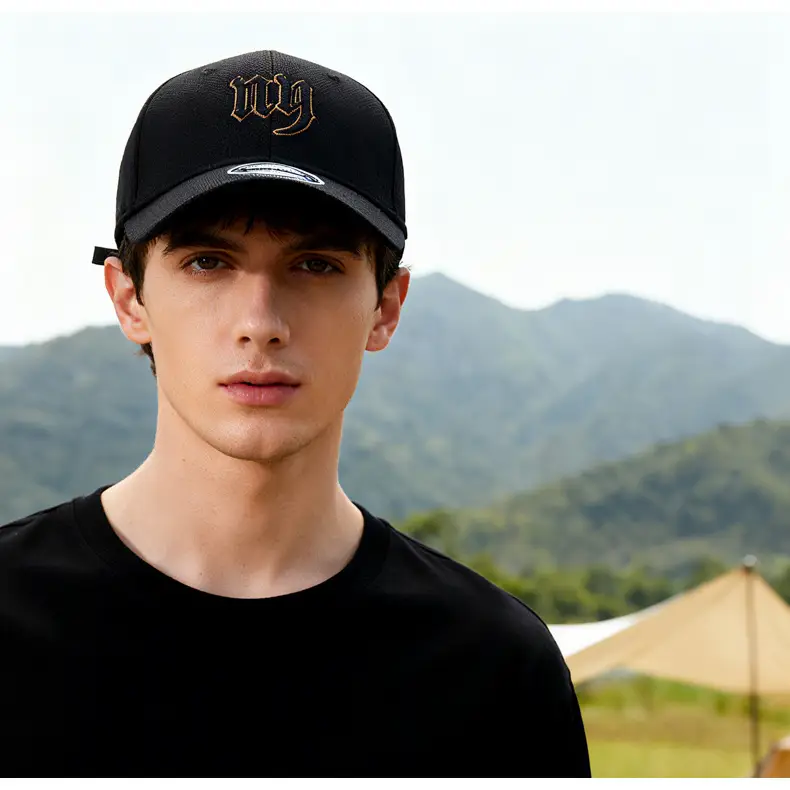 Men's Green Embroidered Baseball Cap with Curved Brim — feature 14
