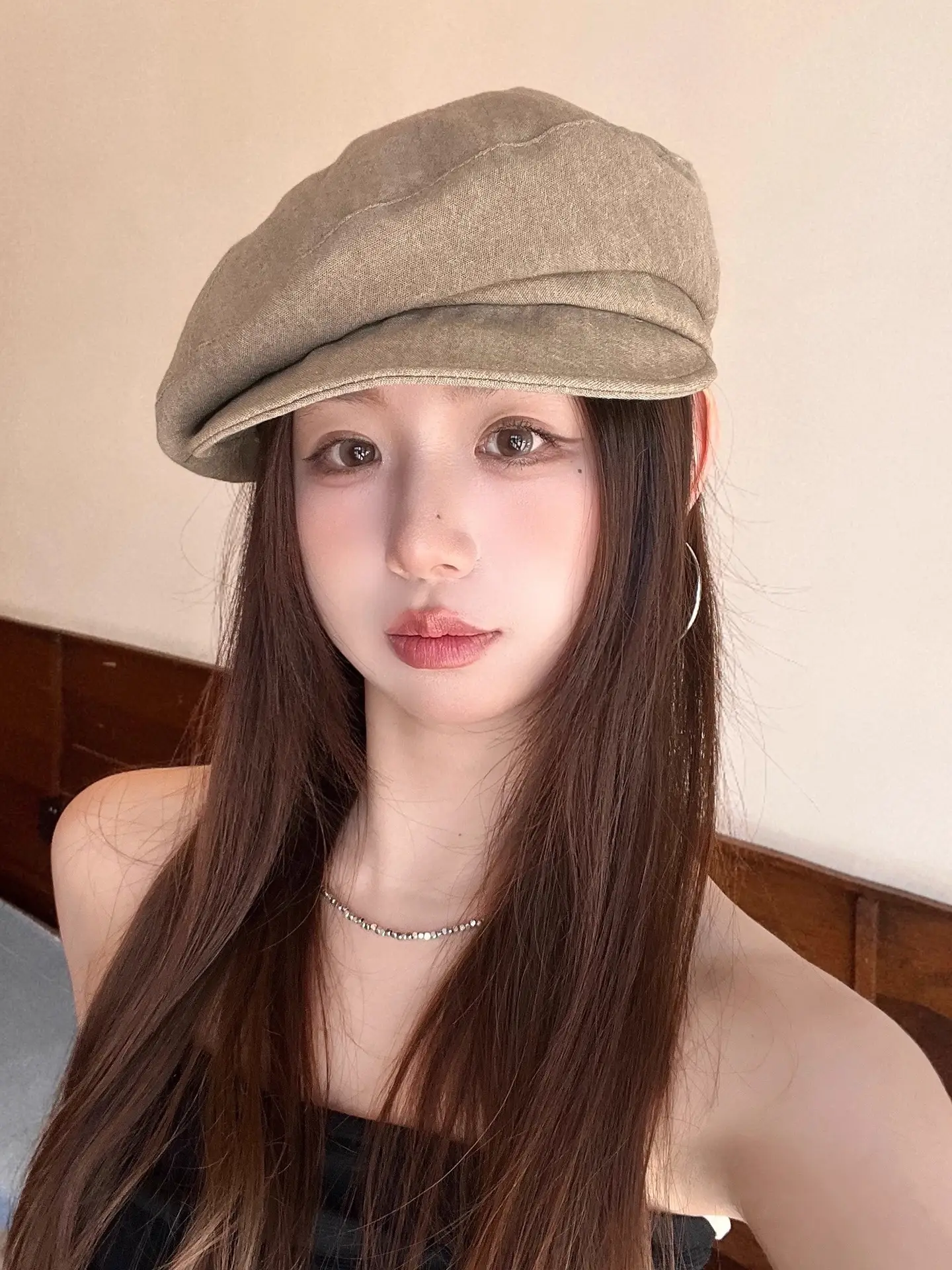 Vintage Japanese Style Women's Cloud Beret Brown — feature 12