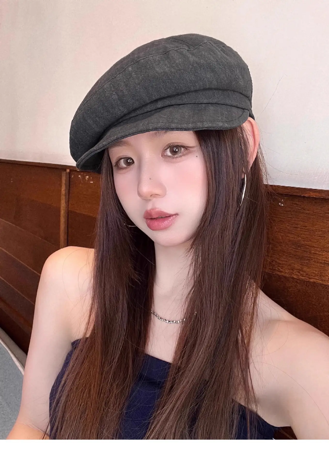 Vintage Japanese Style Women's Cloud Beret Brown — feature 3