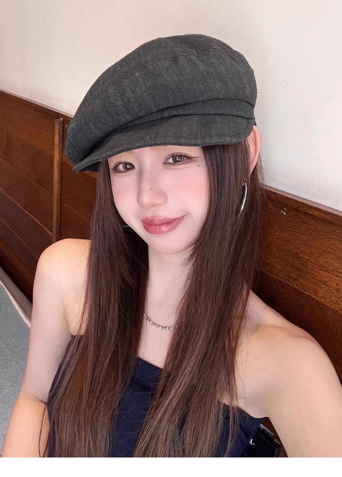 Vintage Japanese Style Women's Cloud Beret Brown — feature 4