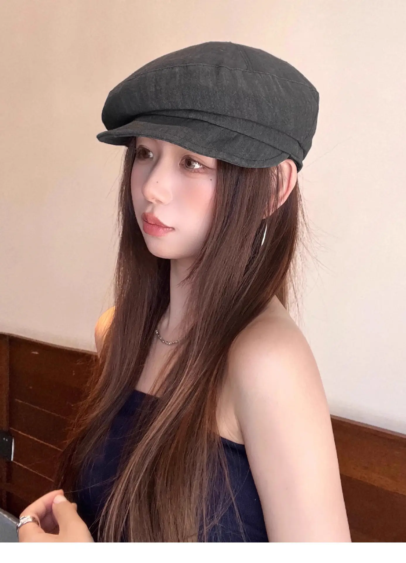 Vintage Japanese Style Women's Cloud Beret Brown — feature 7