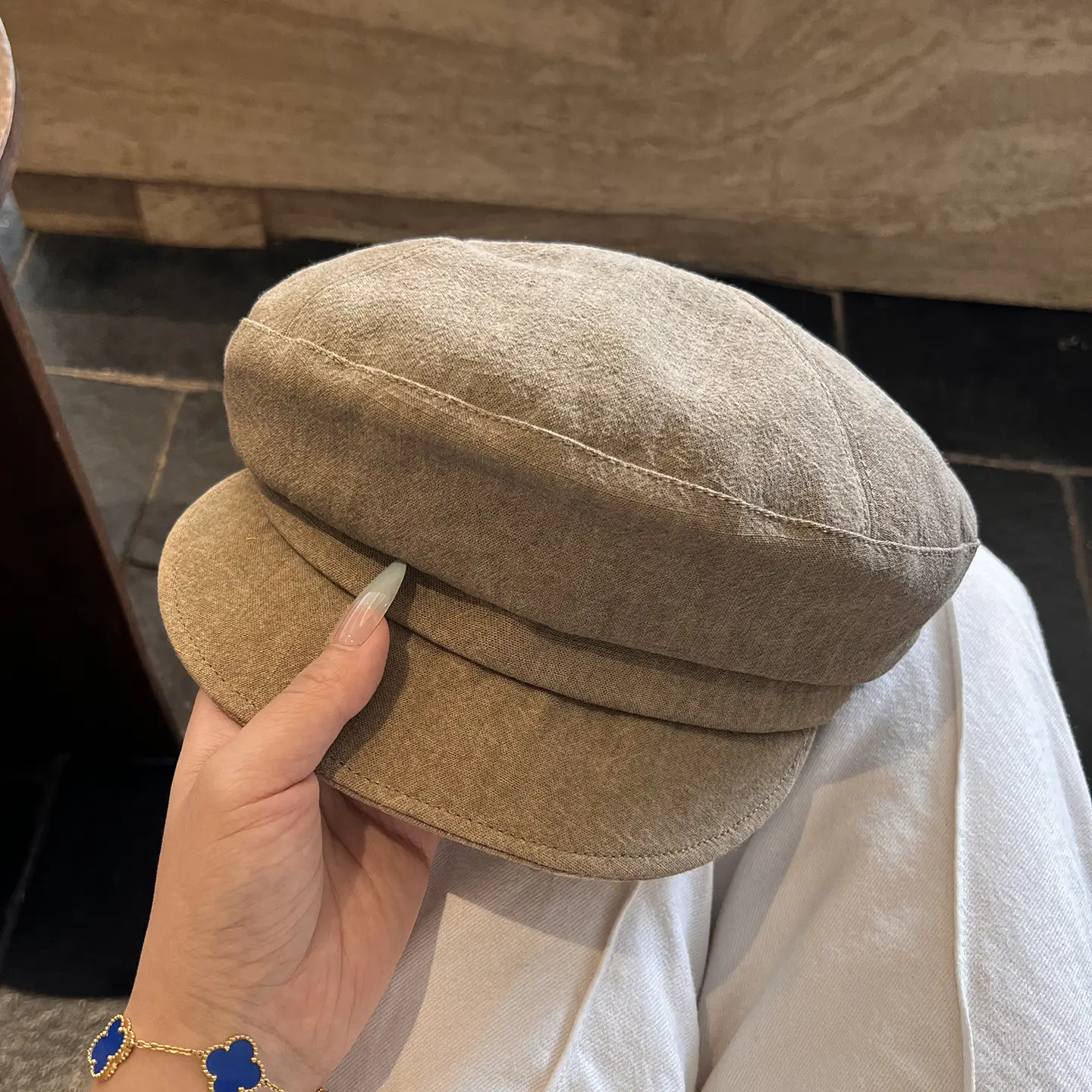 Vintage Japanese Style Women's Cloud Beret Brown