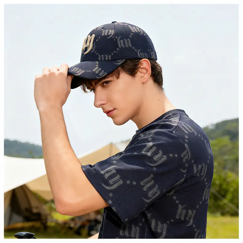 Unisex Brown Embroidered Baseball Cap with Full Print — feature 16