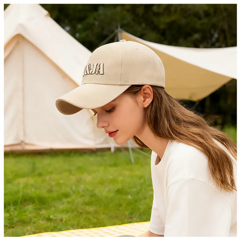Men Beige Baseball Cap Sun Hat with Embroidered Design — feature 16