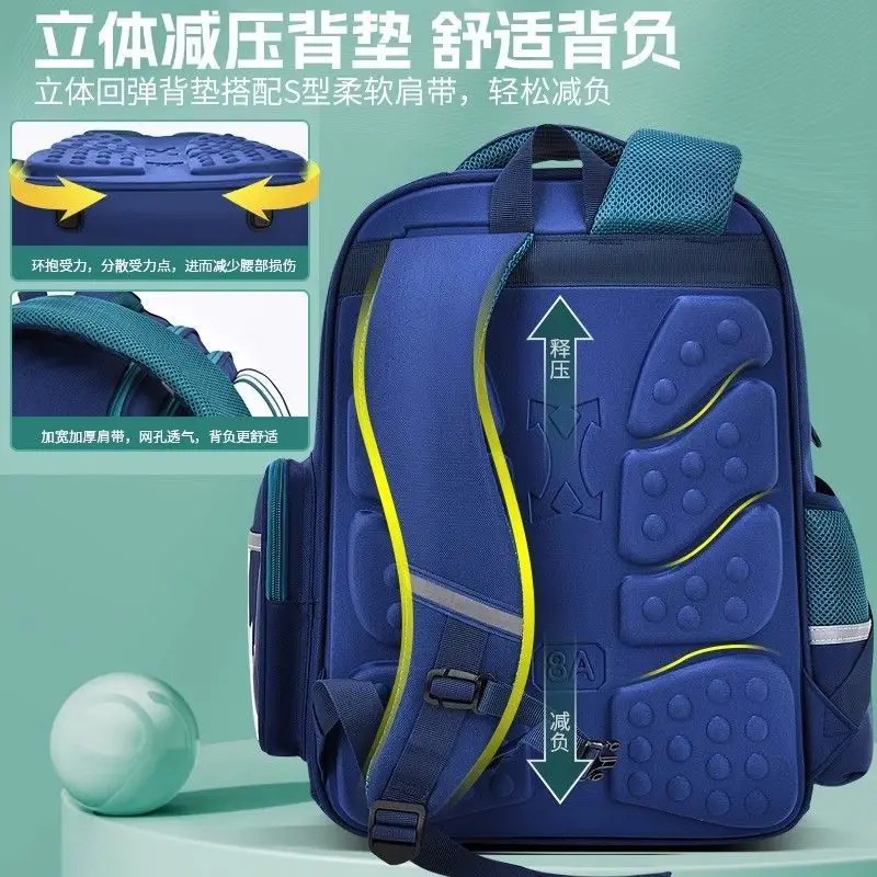 Schoolbags for Boys, Primary School Students, Grades 1, 2, 3 to 6, Astronaut Spine Protection, Burden Reduction, Waterproof Boy and Kidsren's Backpack