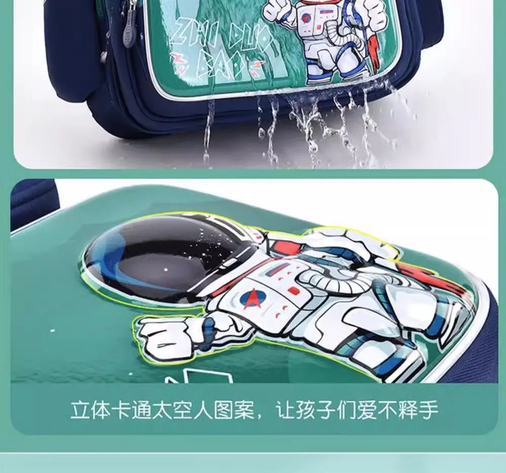 Schoolbags for Boys, Primary School Students, Grades 1, 2, 3 to 6, Astronaut Spine Protection, Burden Reduction, Waterproof Boy and Kidsren's Backpack — feature 15