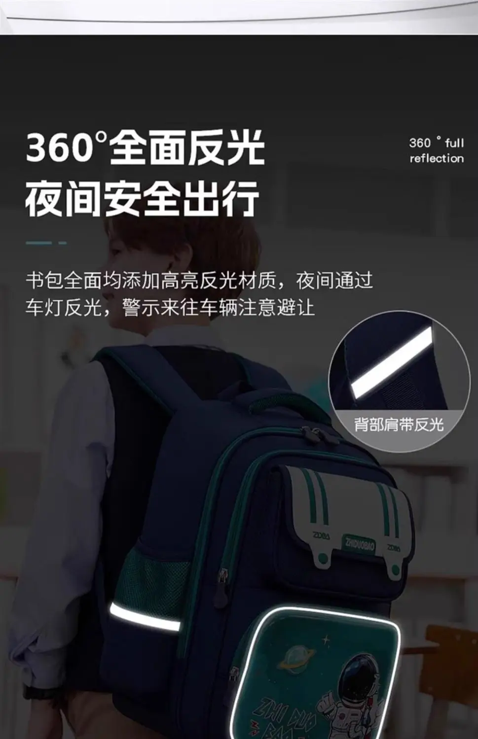 Schoolbags for Boys, Primary School Students, Grades 1, 2, 3 to 6, Astronaut Spine Protection, Burden Reduction, Waterproof Boy and Kidsren's Backpack — feature 20
