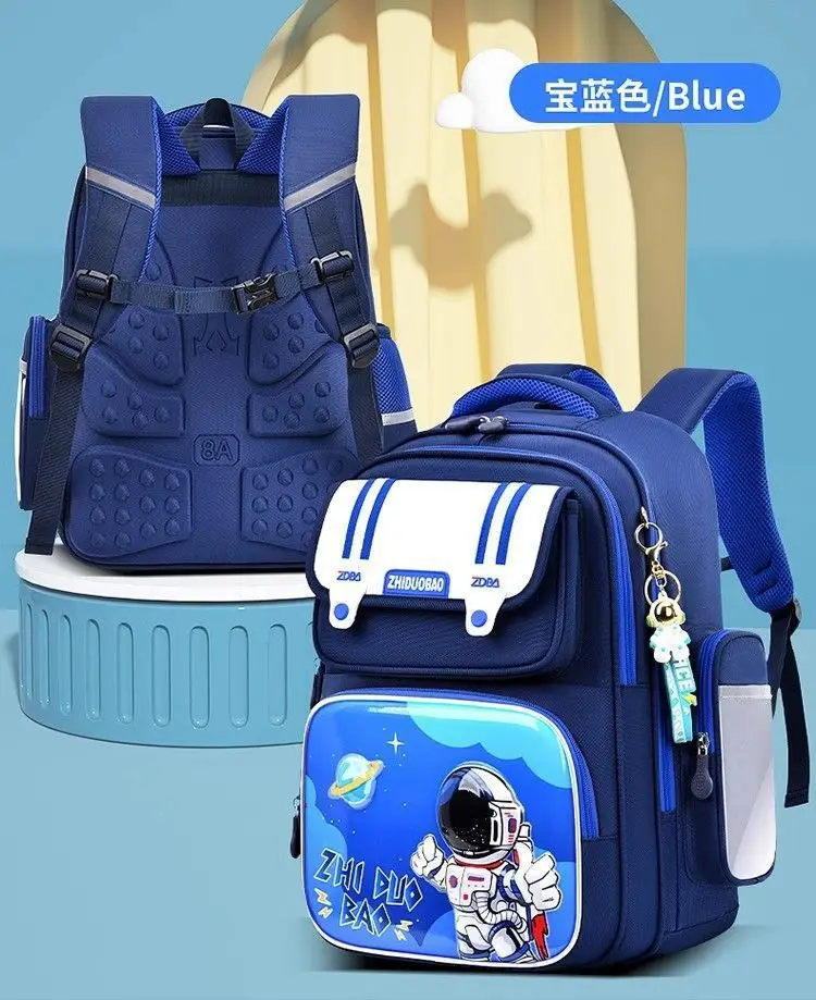 Schoolbags for Boys, Primary School Students, Grades 1, 2, 3 to 6, Astronaut Spine Protection, Burden Reduction, Waterproof Boy and Kidsren's Backpack — feature 31