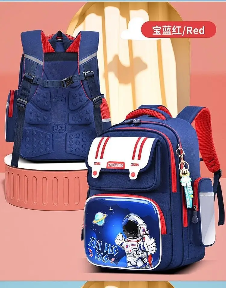 Schoolbags for Boys, Primary School Students, Grades 1, 2, 3 to 6, Astronaut Spine Protection, Burden Reduction, Waterproof Boy and Kidsren's Backpack — feature 32