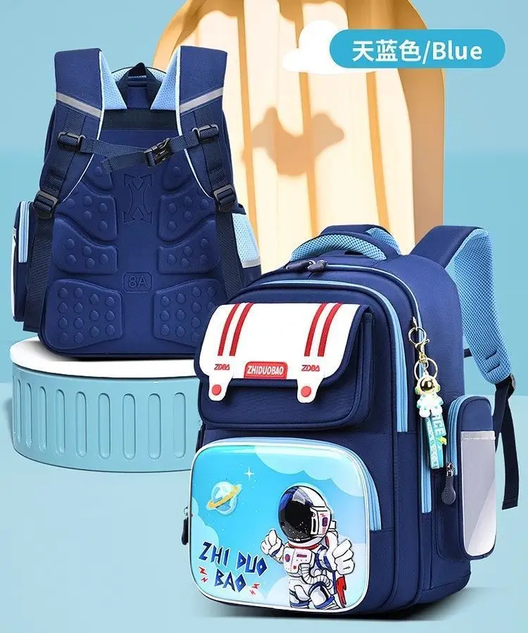 Schoolbags for Boys, Primary School Students, Grades 1, 2, 3 to 6, Astronaut Spine Protection, Burden Reduction, Waterproof Boy and Kidsren's Backpack — feature 33