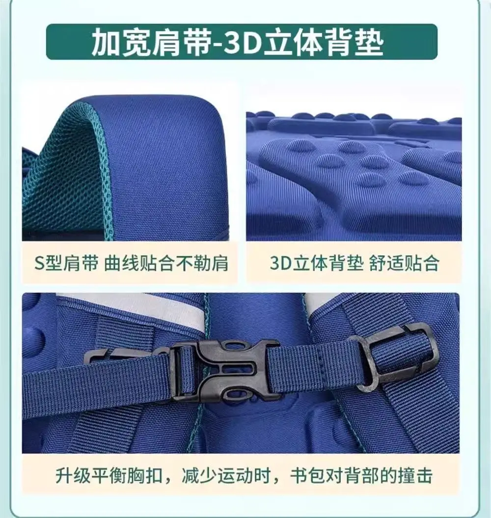Schoolbags for Boys, Primary School Students, Grades 1, 2, 3 to 6, Astronaut Spine Protection, Burden Reduction, Waterproof Boy and Kidsren's Backpack — feature 8