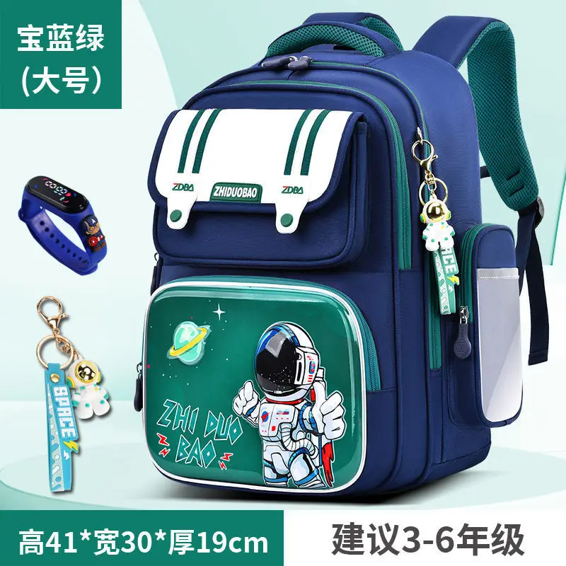 Schoolbags for Boys, Primary School Students, Grades 1, 2, 3 to 6, Astronaut Spine Protection, Burden Reduction, Waterproof Boy and Kidsren's Backpack