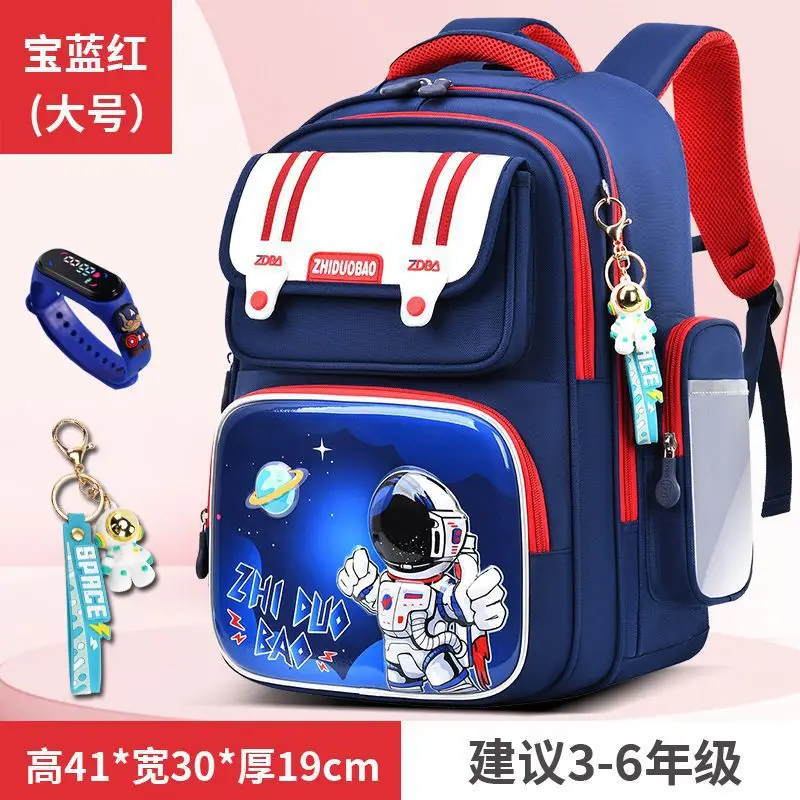 Schoolbags for Boys, Primary School Students, Grades 1, 2, 3 to 6, Astronaut Spine Protection, Burden Reduction, Waterproof Boy and Kidsren's Backpack