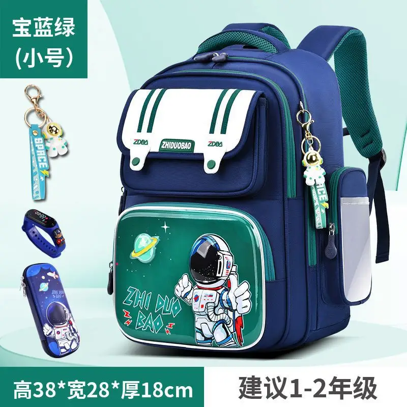 Schoolbags for Boys, Primary School Students, Grades 1, 2, 3 to 6, Astronaut Spine Protection, Burden Reduction, Waterproof Boy and Kidsren's Backpack
