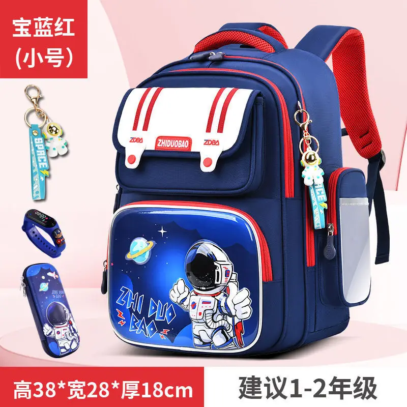 Schoolbags for Boys, Primary School Students, Grades 1, 2, 3 to 6, Astronaut Spine Protection, Burden Reduction, Waterproof Boy and Kidsren's Backpack