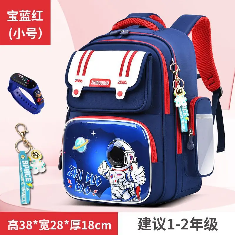 Schoolbags for Boys, Primary School Students, Grades 1, 2, 3 to 6, Astronaut Spine Protection, Burden Reduction, Waterproof Boy and Kidsren's Backpack