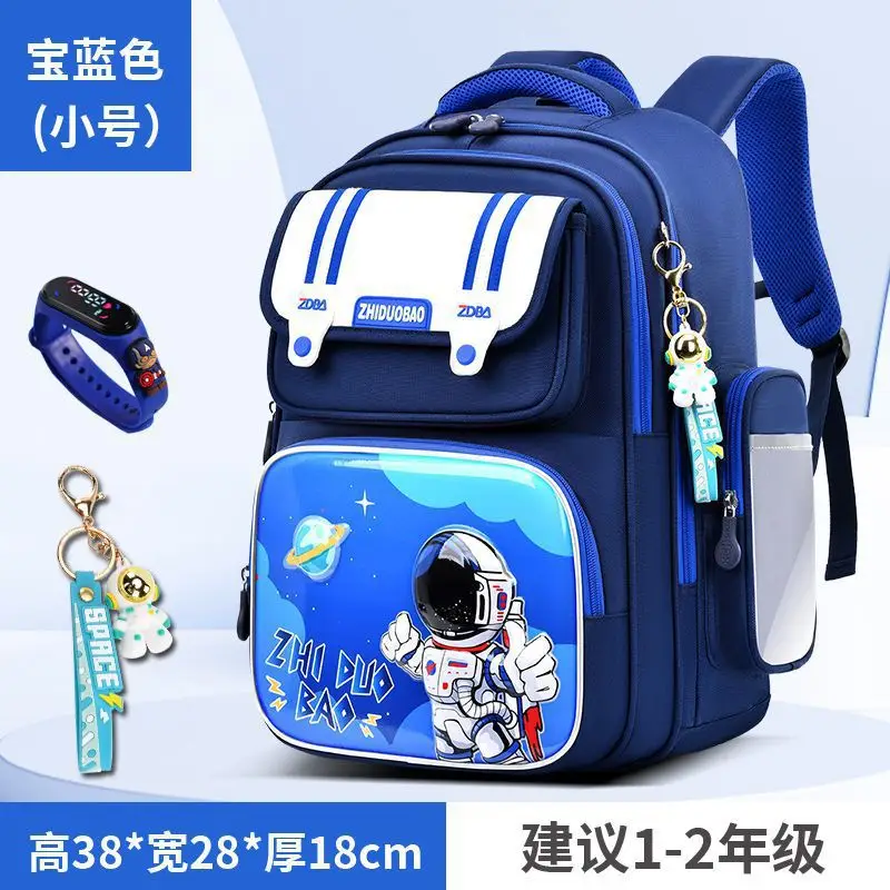 Schoolbags for Boys, Primary School Students, Grades 1, 2, 3 to 6, Astronaut Spine Protection, Burden Reduction, Waterproof Boy and Kidsren's Backpack