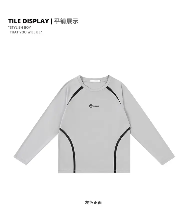 Girls Boys Grey Long Sleeve Training Top 2026 — feature 8