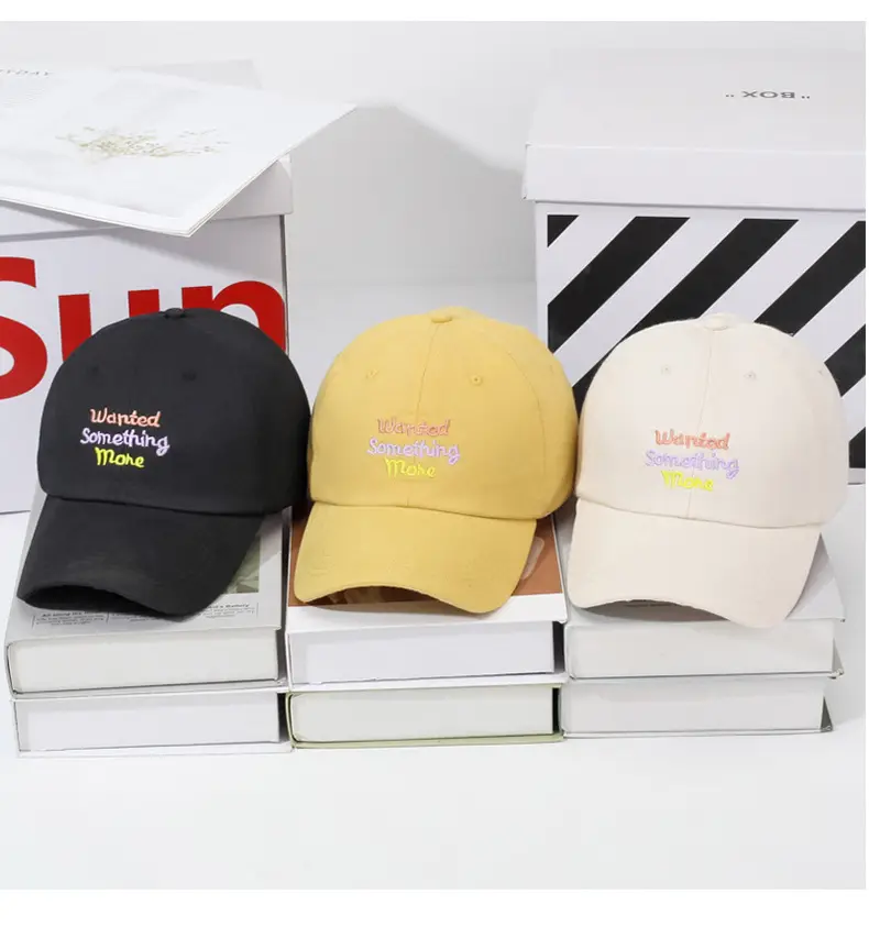 Women's Beige Embroidered Duckbill Cap Large — feature 8