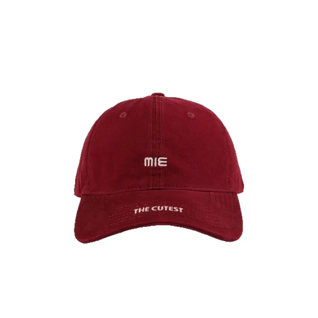 Women Letter Embroidered Baseball Cap with Wide Bristles