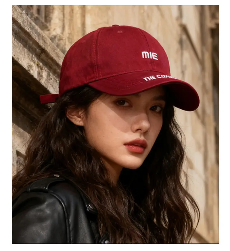 Women Letter Embroidered Baseball Cap with Wide Bristles — feature 8