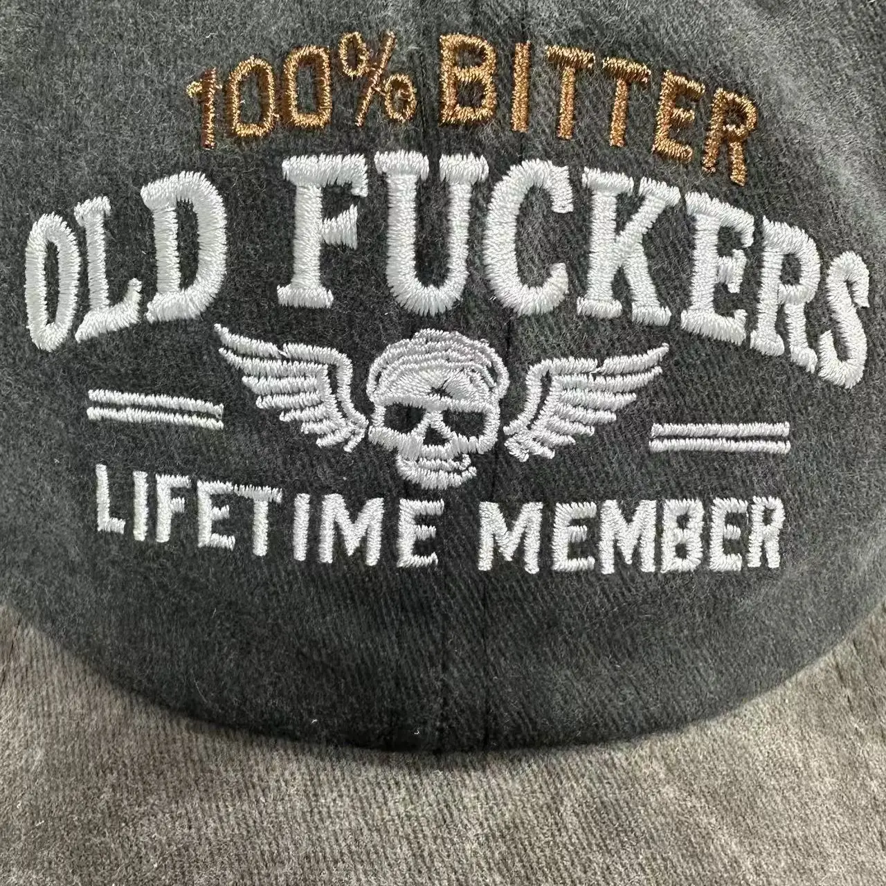 Men Old Fucker Hat 100% Bitter Wash Cotton Baseball Cap - Image 21