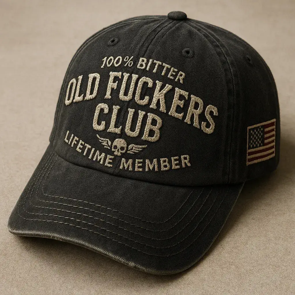 Men Old Fucker Hat 100% Bitter Wash Cotton Baseball Cap