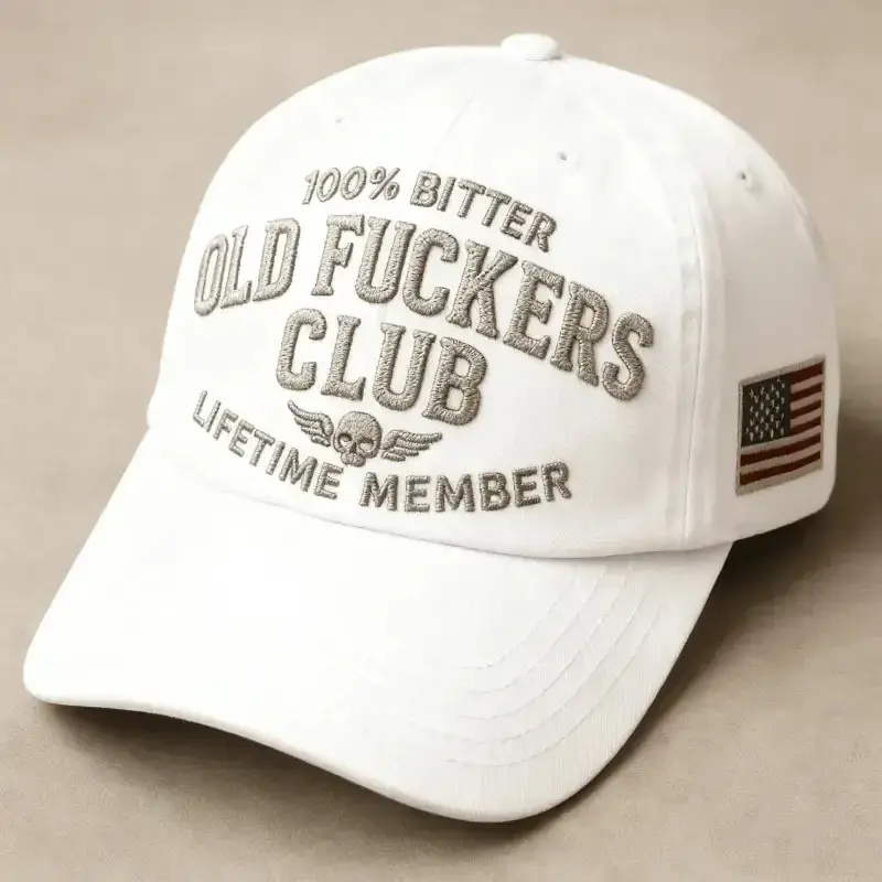 Men Old Fucker Hat 100% Bitter Wash Cotton Baseball Cap - Image 2