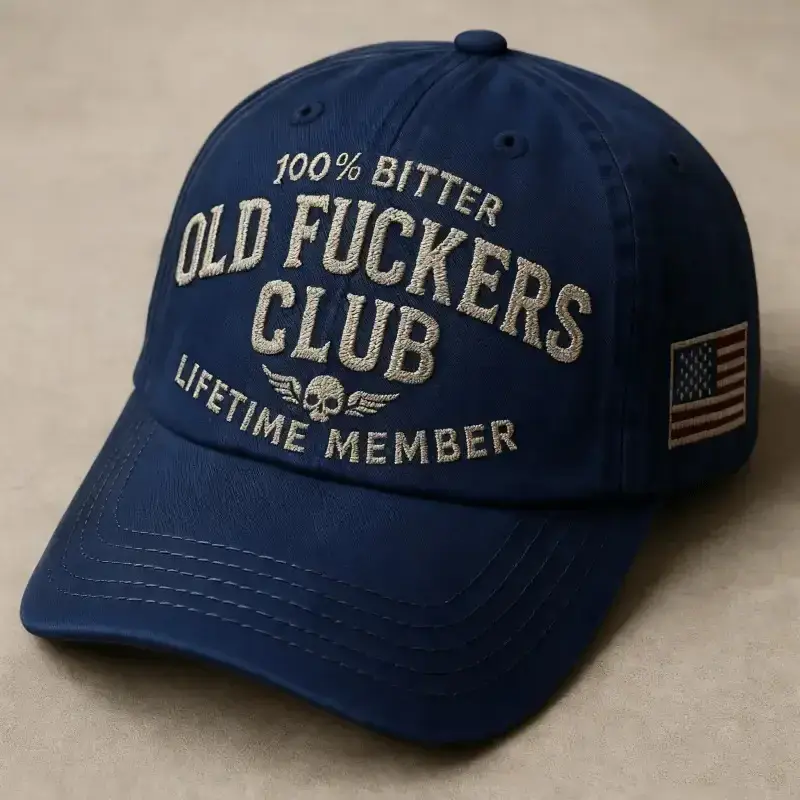 Men Old Fucker Hat 100% Bitter Wash Cotton Baseball Cap - Image 3