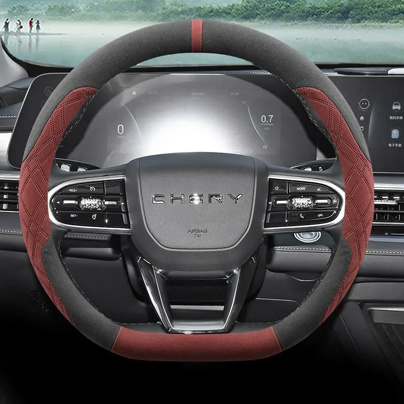 Chery Tiggo 8/9 Tiggo 8Pro/Plus Tiggo 7Plus Arrizo 8/5 Steering Wheel Cover Suede Leather All Year Round — feature 3