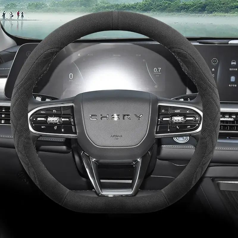Chery Tiggo 8/9 Tiggo 8Pro/Plus Tiggo 7Plus Arrizo 8/5 Steering Wheel Cover Suede Leather All Year Round — feature 4