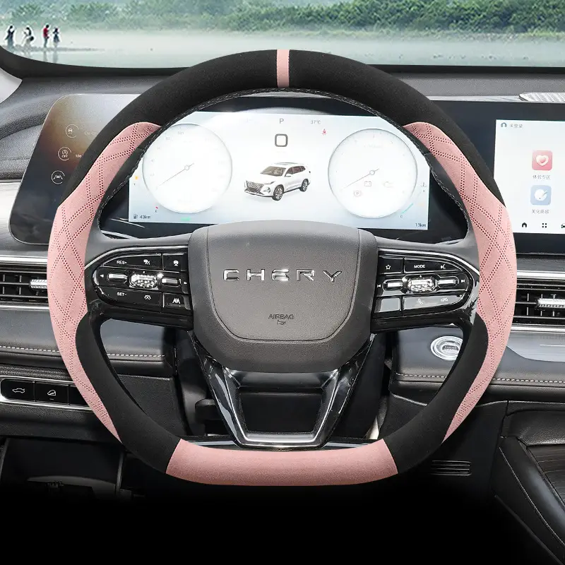 Chery Tiggo 8/9 Tiggo 8Pro/Plus Tiggo 7Plus Arrizo 8/5 Steering Wheel Cover Suede Leather All Year Round