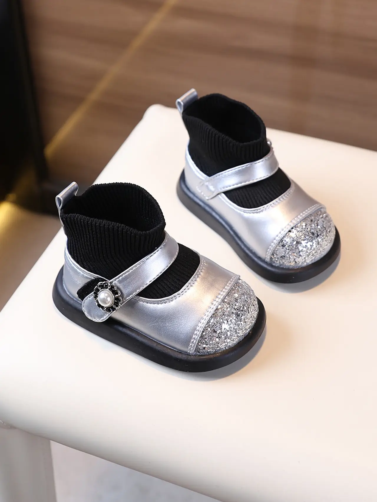 Toddler Princess Shoes Black Soft Sole 1-3Y — feature 11