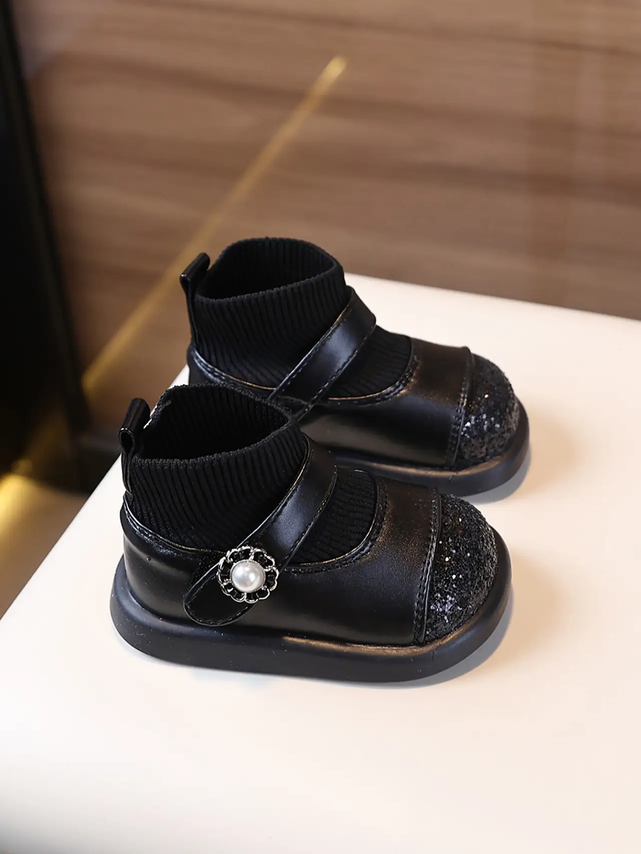 Toddler Princess Shoes Black Soft Sole 1-3Y — feature 7
