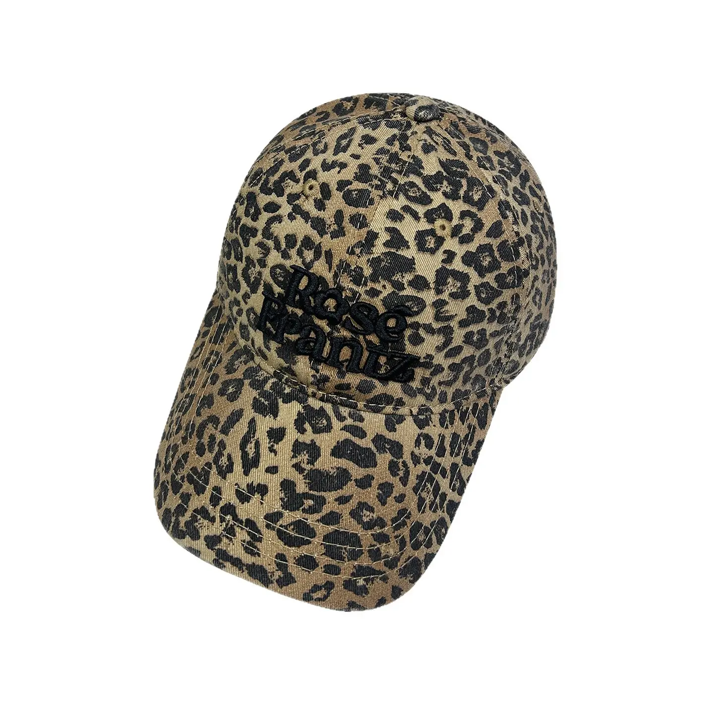 Korean Leopard Print 3D Cap Women Face Slim Wide Bristle - Image 10
