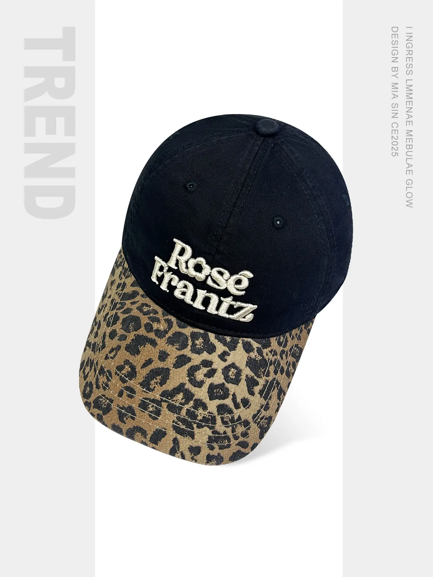 Korean Leopard Print 3D Cap Women Face Slim Wide Bristle — feature 1