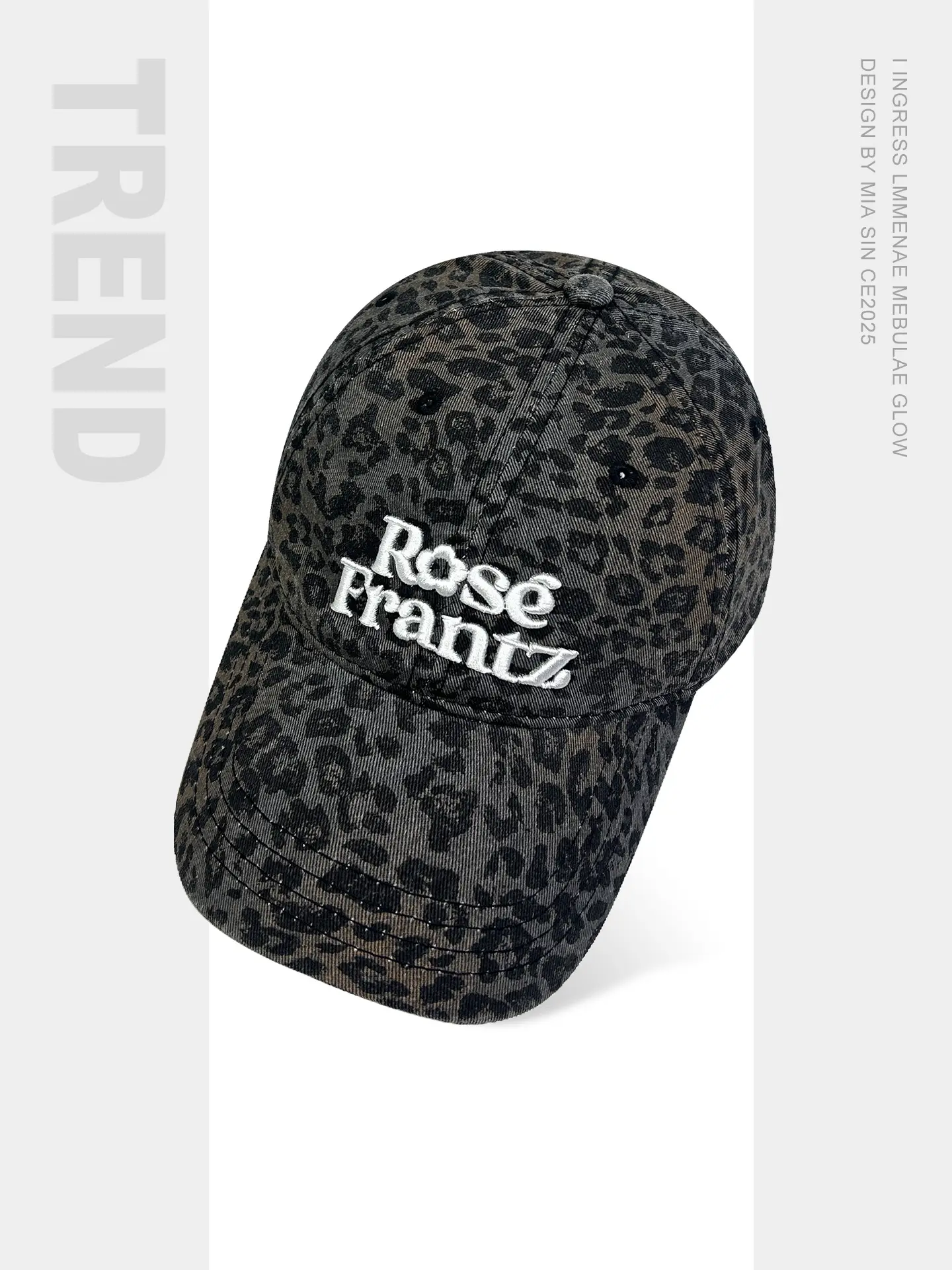 Korean Leopard Print 3D Cap Women Face Slim Wide Bristle — feature 4