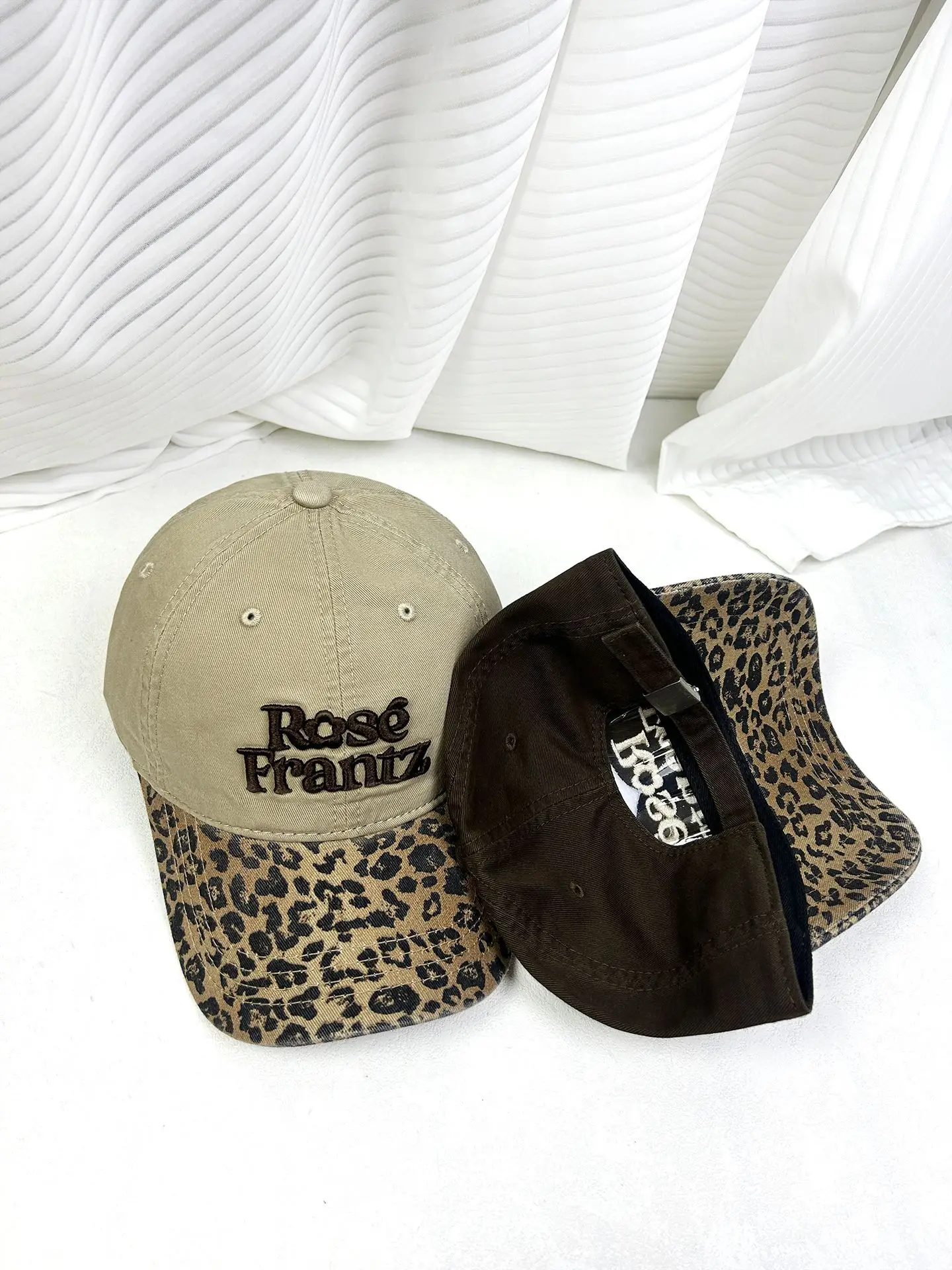 Korean Leopard Print 3D Cap Women Face Slim Wide Bristle — feature 6