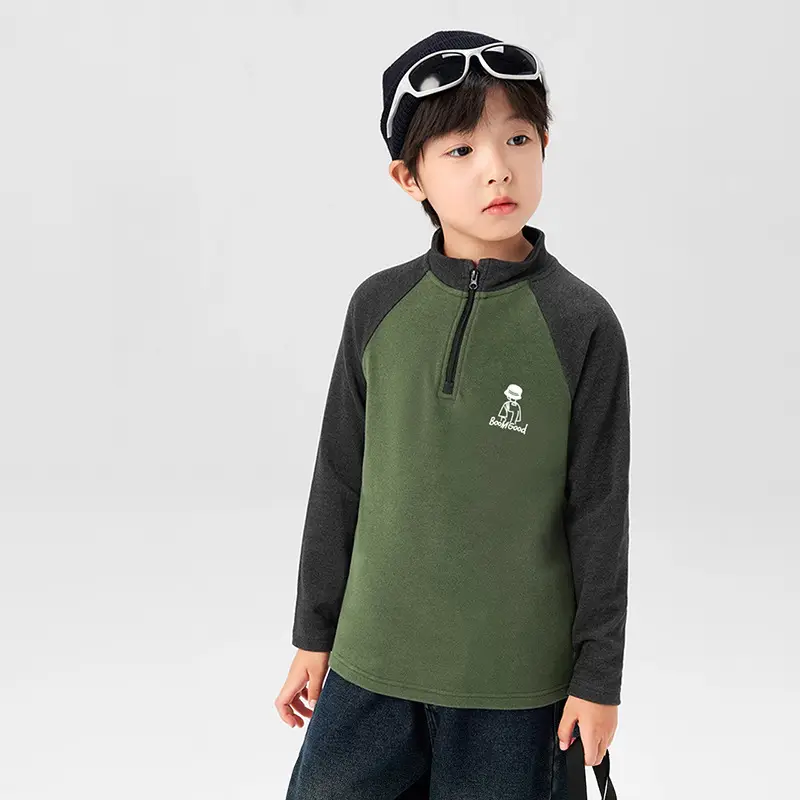 Children Thermal Base Layer T-Shirt Green Black Derong - Image 20