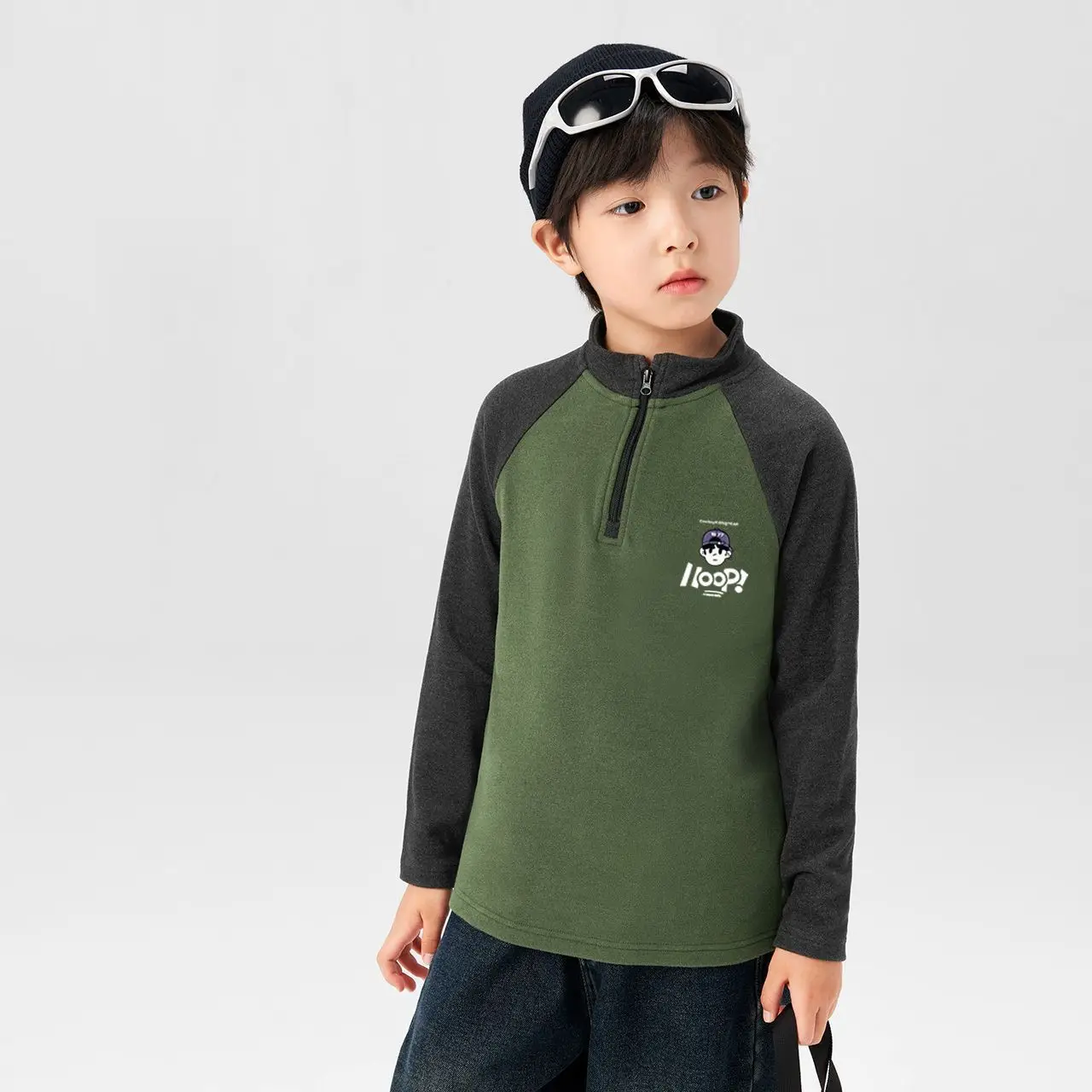 Children Thermal Base Layer T-Shirt Green Black Derong - Image 24