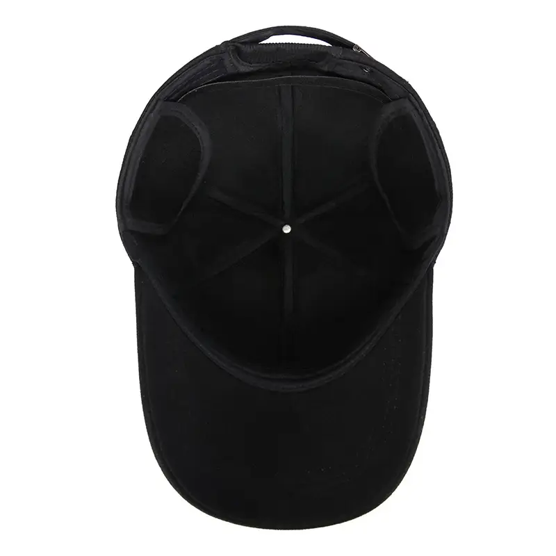 Winter Men's Black Wool Cap with Ear Protection - Image 6