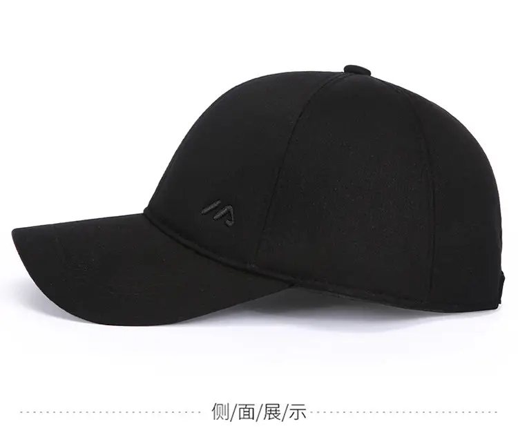Winter Men's Black Wool Cap with Ear Protection — feature 7