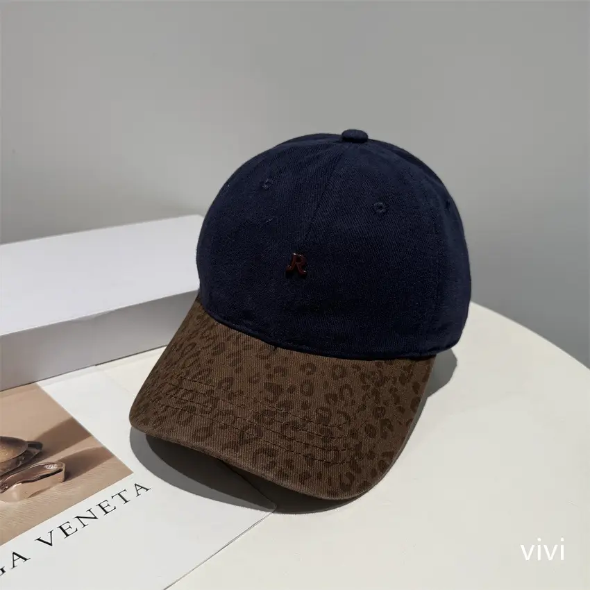 Korean Leopard Print Cap for Men Women Maroon — feature 4