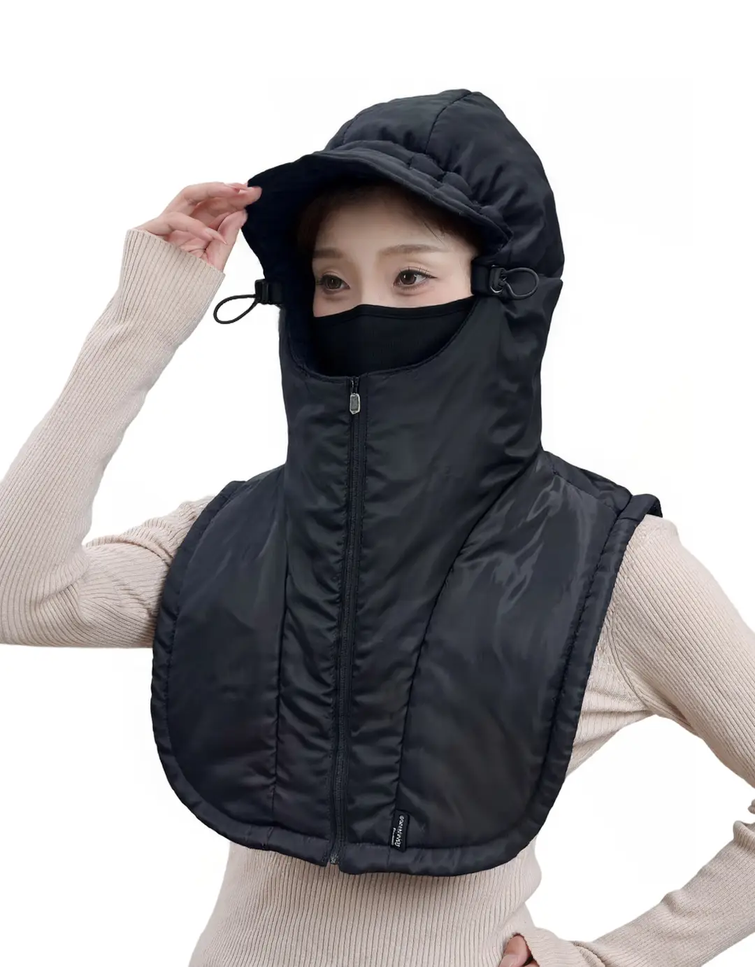 Original Neck Scarf Mask Integrated Hood Men's Winter Cycling Warm Fleece-Lined Hat Windproof and Cold-Proof Lei Feng Hat Wholesale — feature 6